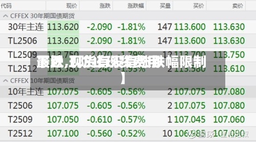 最近【防止现货费用下跌,现货有没有涨跌幅限制】-第2张图片