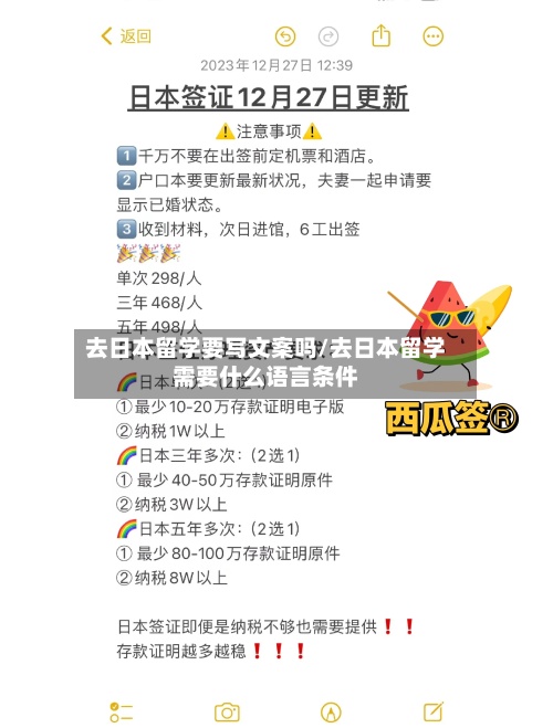 去日本留学要写文案吗/去日本留学需要什么语言条件-第2张图片