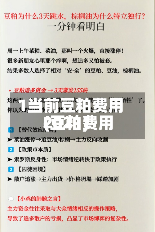 1当前豆粕费用(豆粕费用2021)