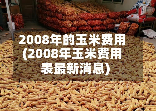 2008年的玉米费用
(2008年玉米费用
表最新消息)-第3张图片