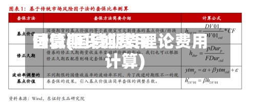 国债期货的费用计算(国债期货理论费用计算)