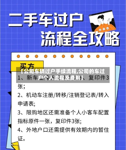 【公司车辆过户手续流程,公司的车过户个人流程及费用】-第1张图片