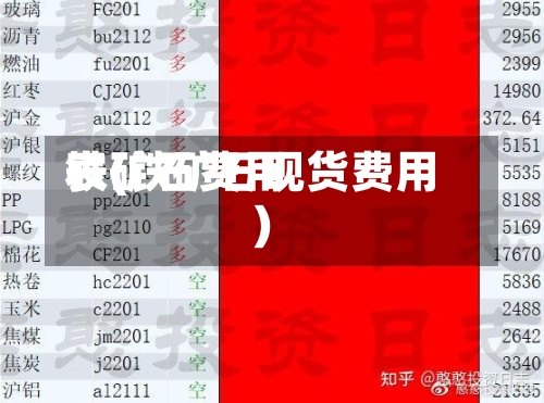 铁矿石费用表(铁矿石现货费用)