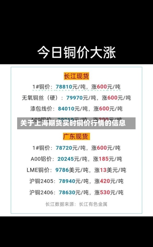 关于上海期货实时铜价行情的信息-第2张图片