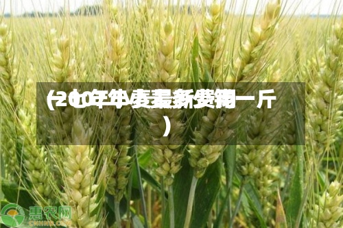 一七年小麦最新费用(2007年小麦多少钱一斤)-第3张图片
