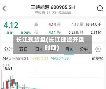 长江现货盘(长江现货开盘时间)