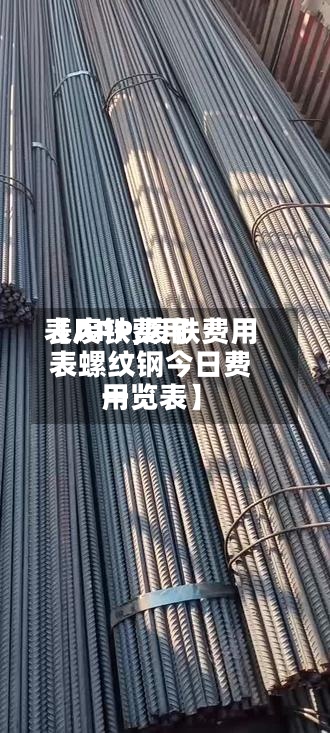 【废铁费用表APP,废铁费用表螺纹钢今日费用一览表】