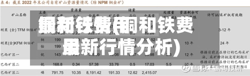 铜和铁费用最新行情(铜和铁费用最新行情分析)-第2张图片