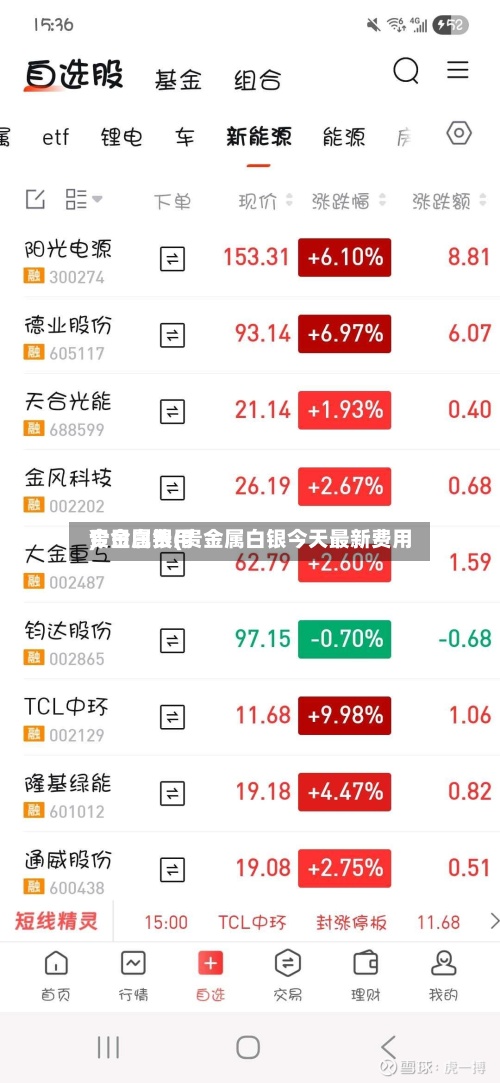 贵金属费用今日白银(贵金属白银今天最新费用)