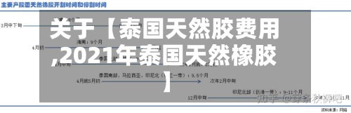 关于【泰国天然胶费用,2021年泰国天然橡胶】-第3张图片