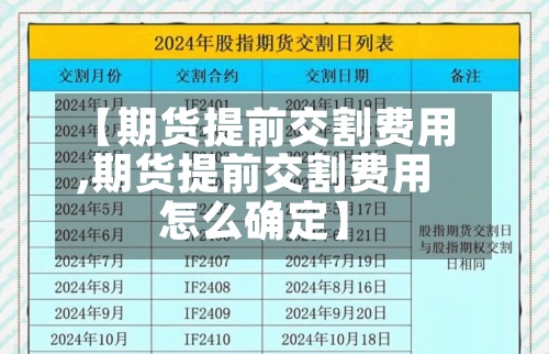 【期货提前交割费用
,期货提前交割费用
怎么确定】-第2张图片
