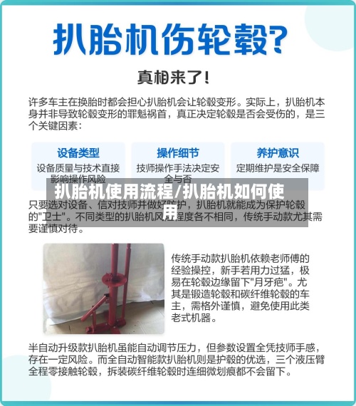 扒胎机使用流程/扒胎机如何使用