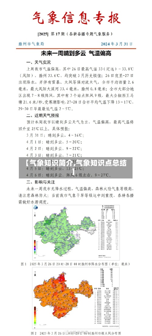 【气象知识简介,气象知识点总结】