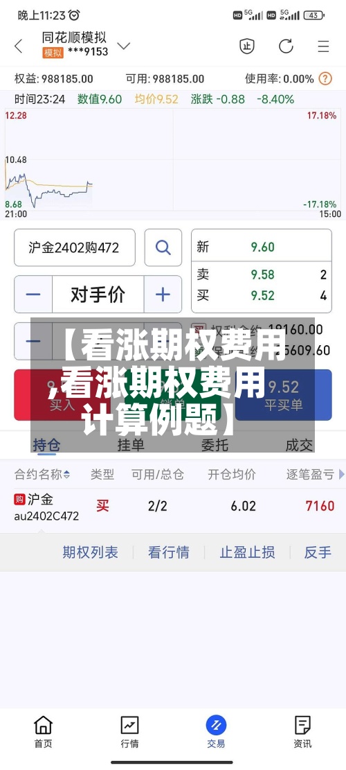 【看涨期权费用,看涨期权费用计算例题】