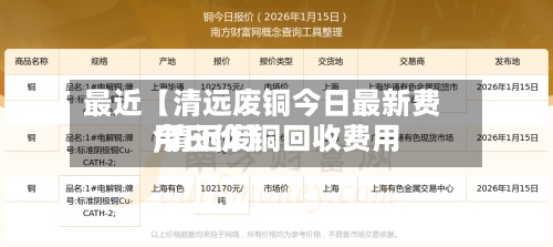 最近【清远废铜今日最新费用
,清远废铜回收费用
今日价】-第2张图片