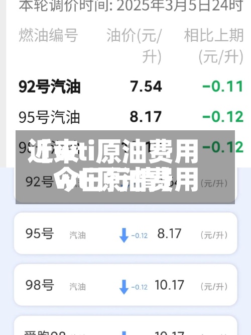 近来
【wti原油费用
wti原油费用
今日行情】-第2张图片