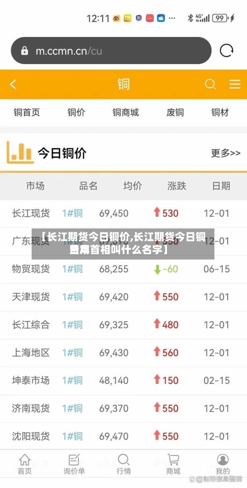 【长江期货今日铜价,长江期货今日铜费用
日本首相叫什么名字】-第3张图片