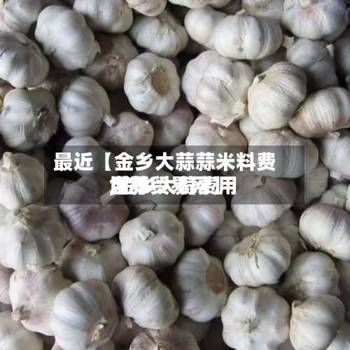 最近【金乡大蒜蒜米料费用,金乡大蒜费用世界大蒜贸易网】