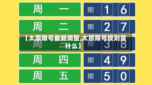【太原限号最新调整,太原限号规则是什么】-第2张图片